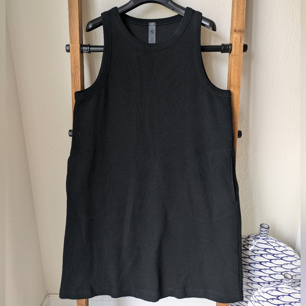 Lou & Grey Women's Black Textured Sleeveless Mini Dress - Size L